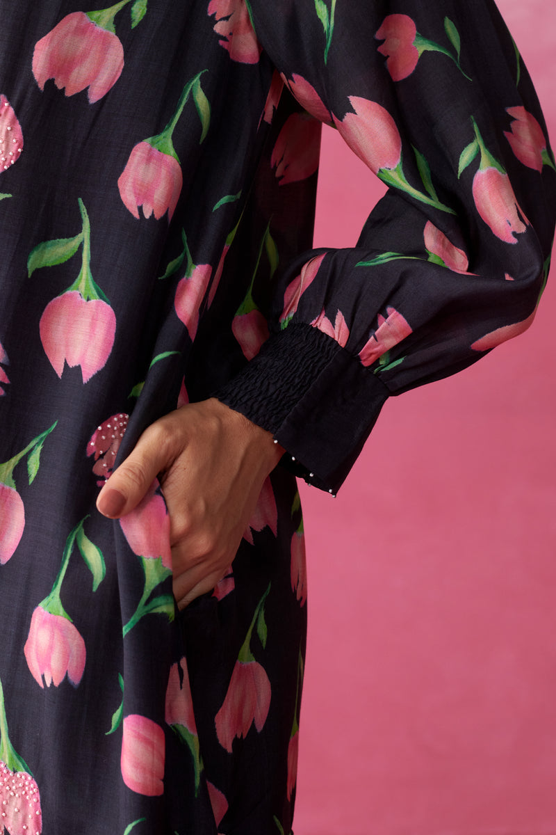 Kara Blush Noir Dress