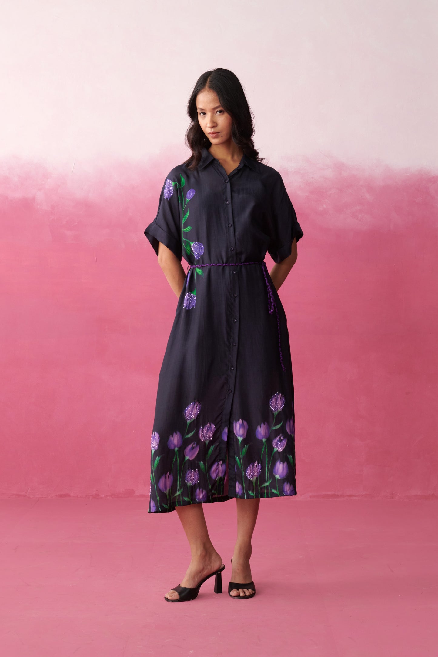 Stella Purple Noir Shirt Dress