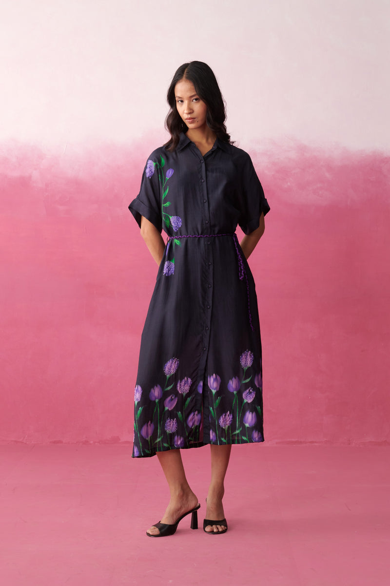 Stella Purple Noir Shirt Dress