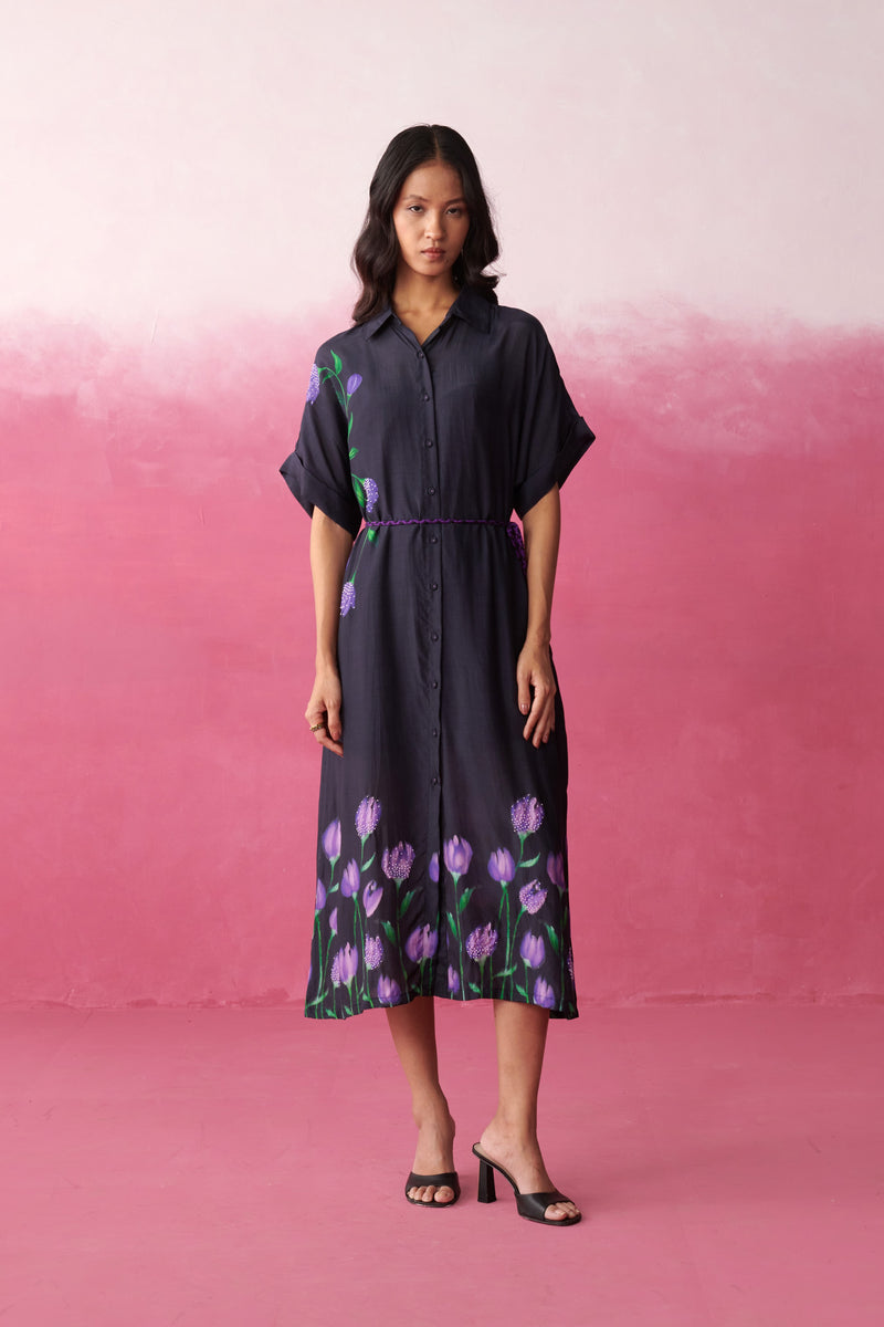 Stella Purple Noir Shirt Dress