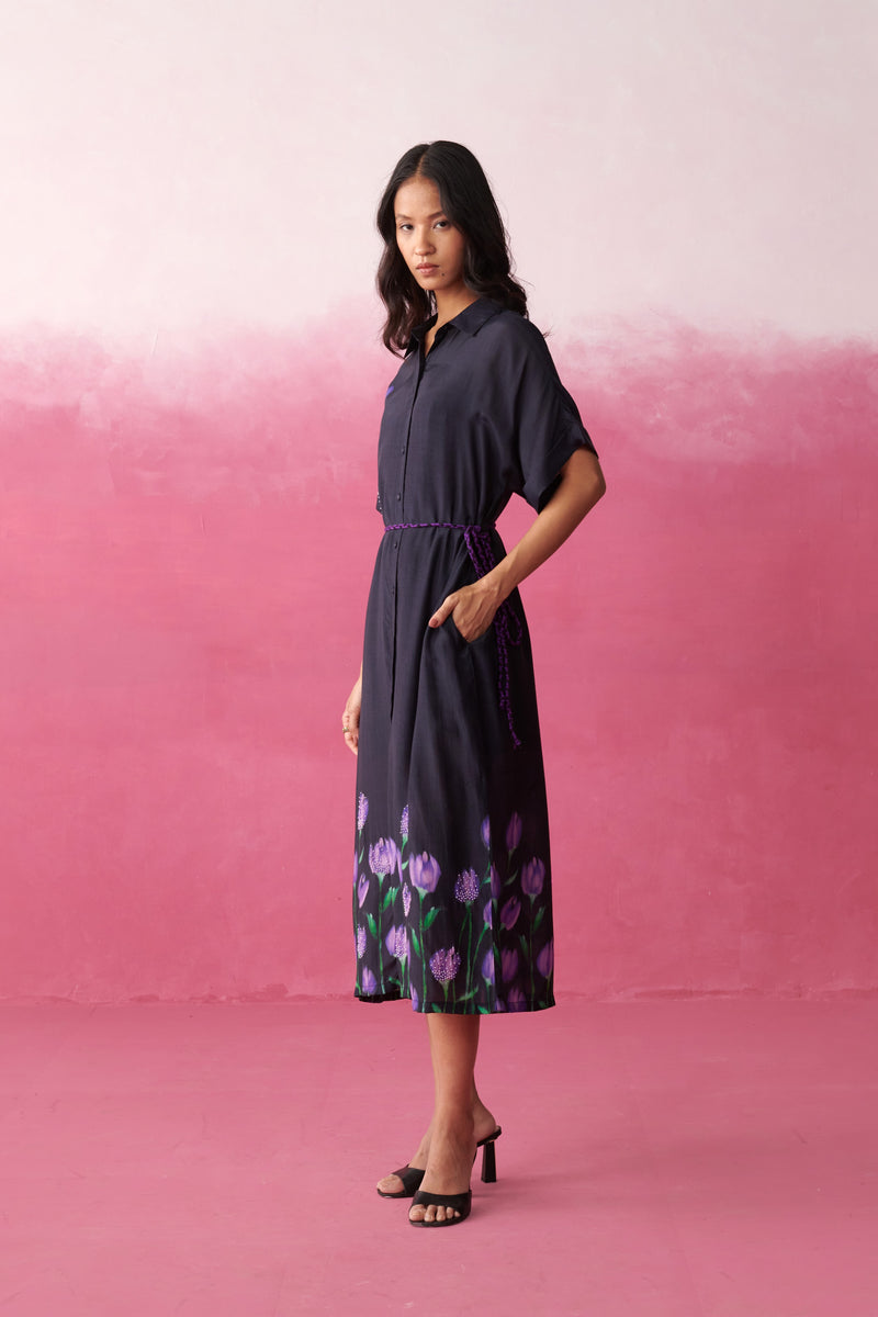 Stella Purple Noir Shirt Dress