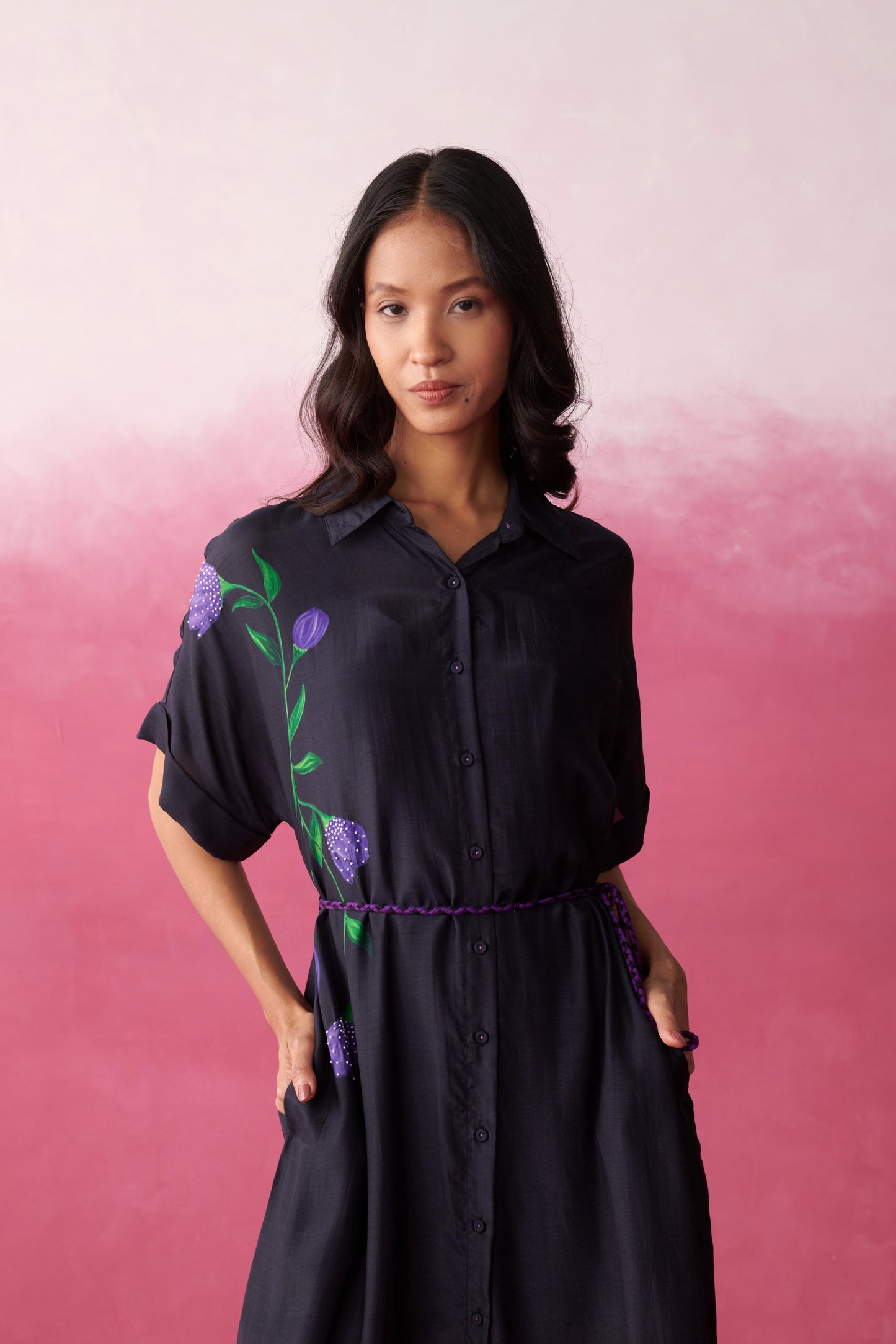 Stella Purple Noir Shirt Dress