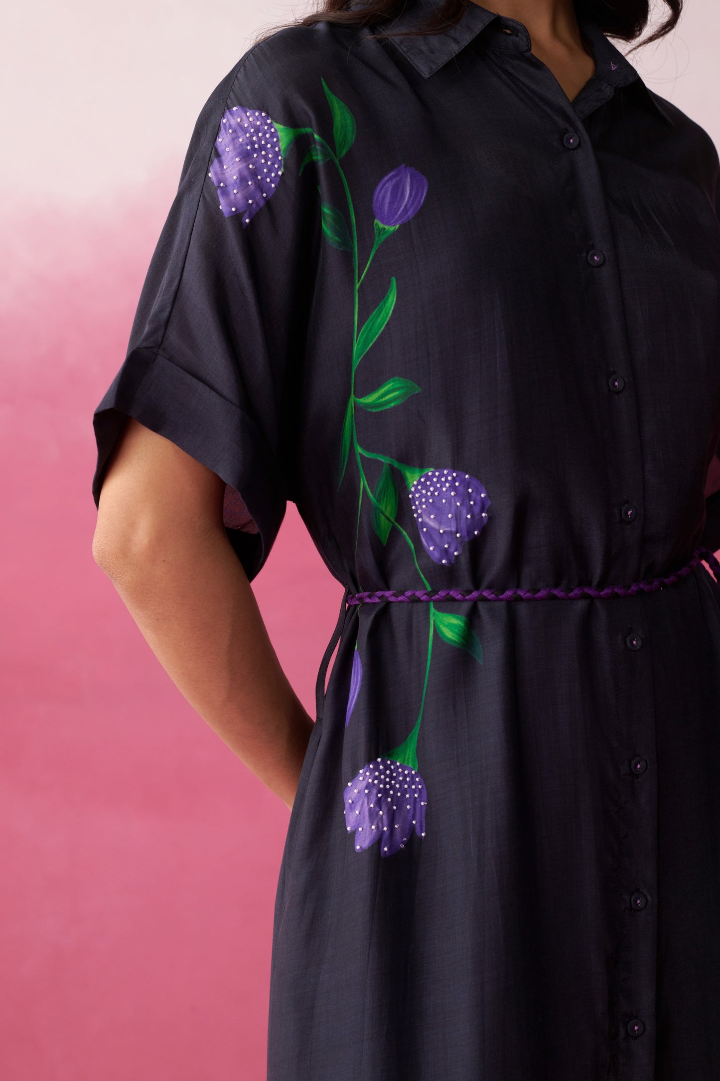 Stella Purple Noir Shirt Dress