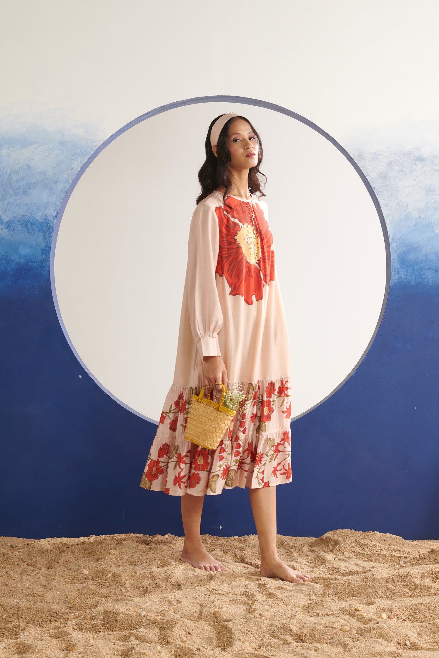 Kara Blush Tiered Dress