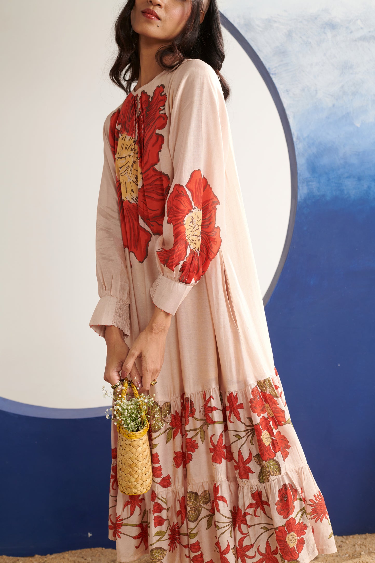 Kara Blush Tiered Dress