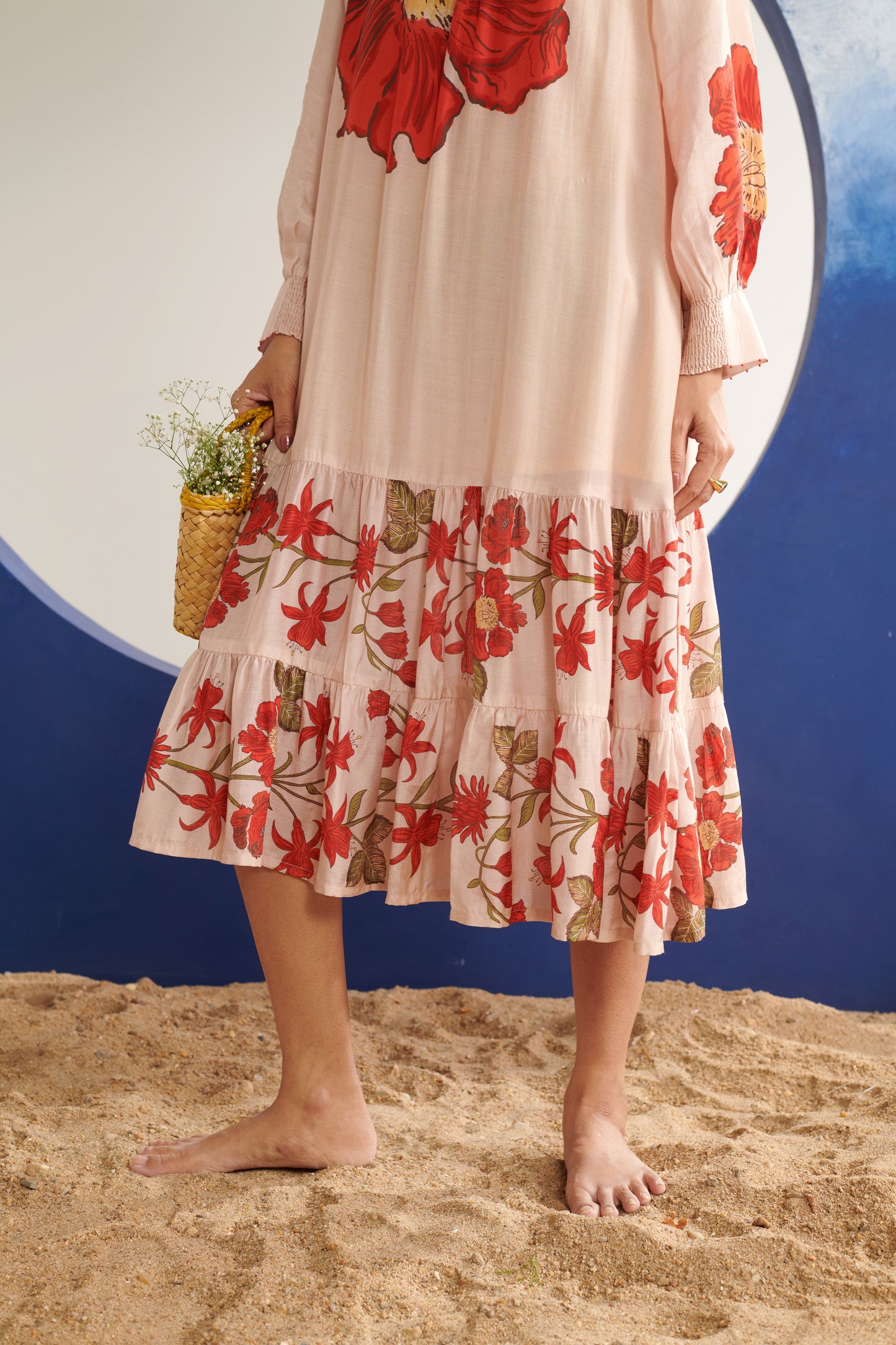 Kara Blush Tiered Dress