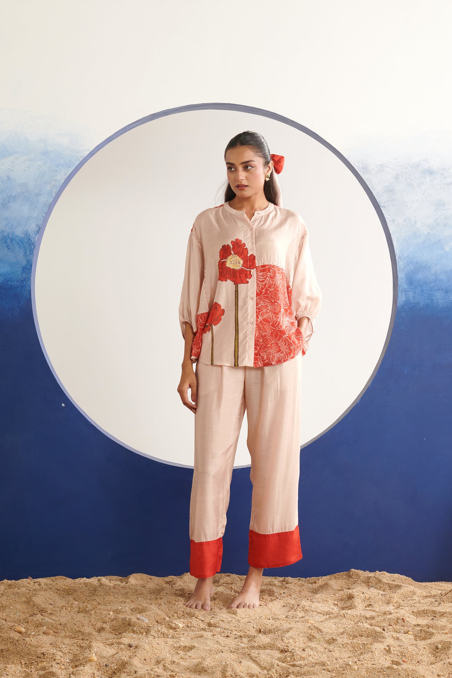 Flare Blush Cape-Style Top