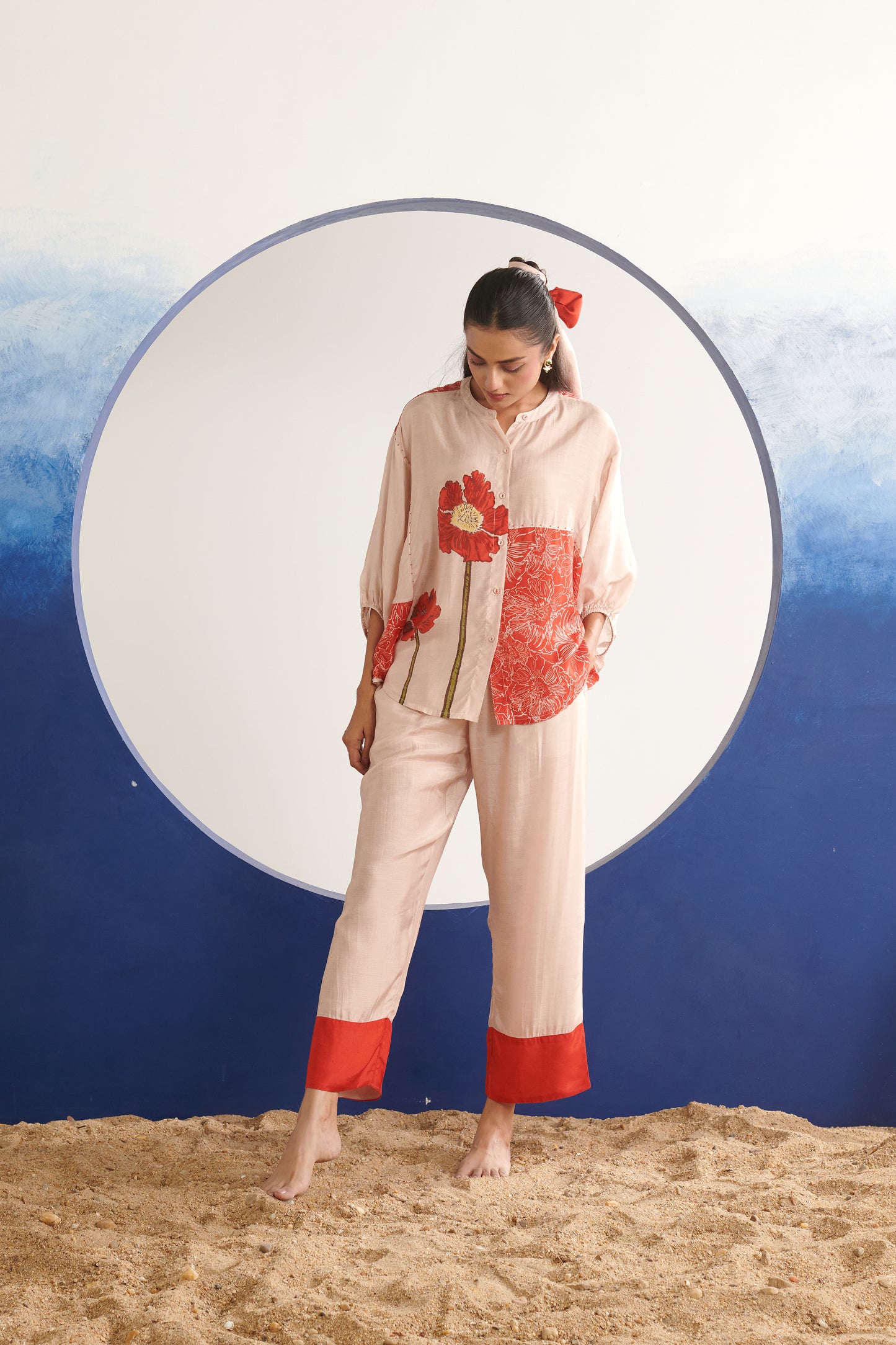 Flare Blush Cape-Style Top