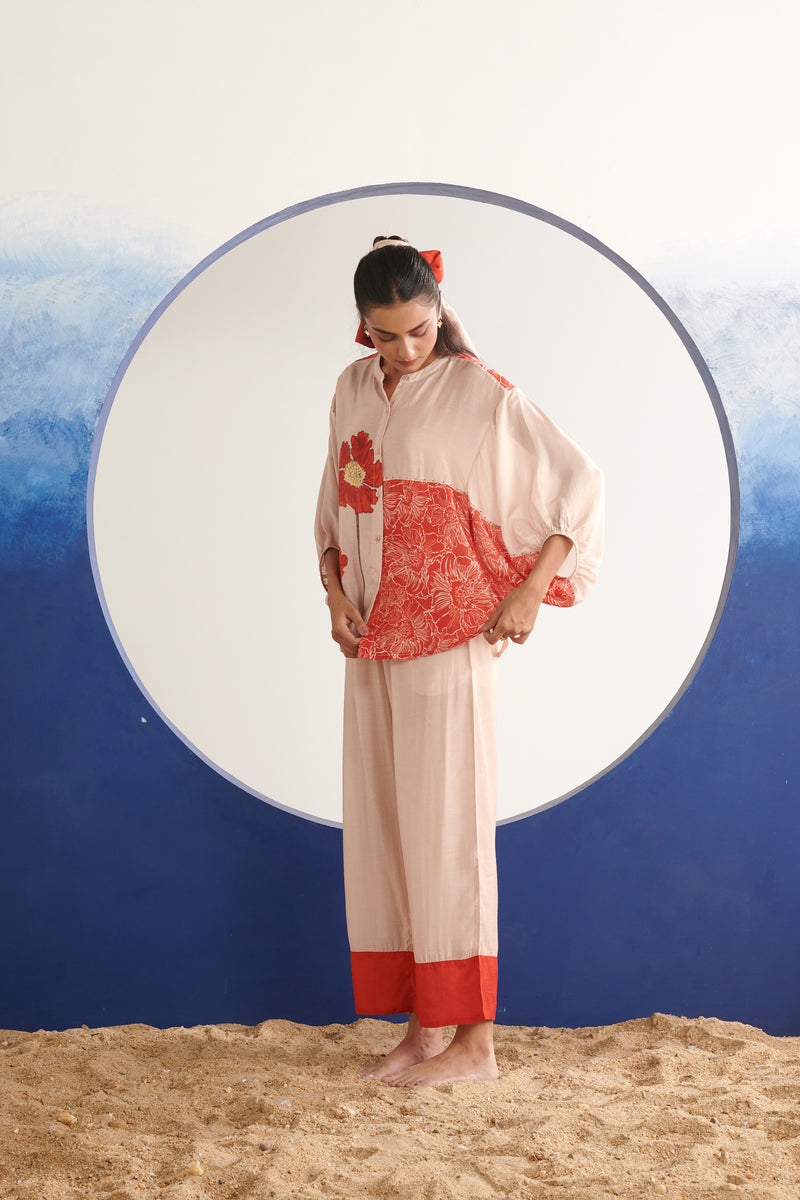 Flare Blush Cape-Style Top