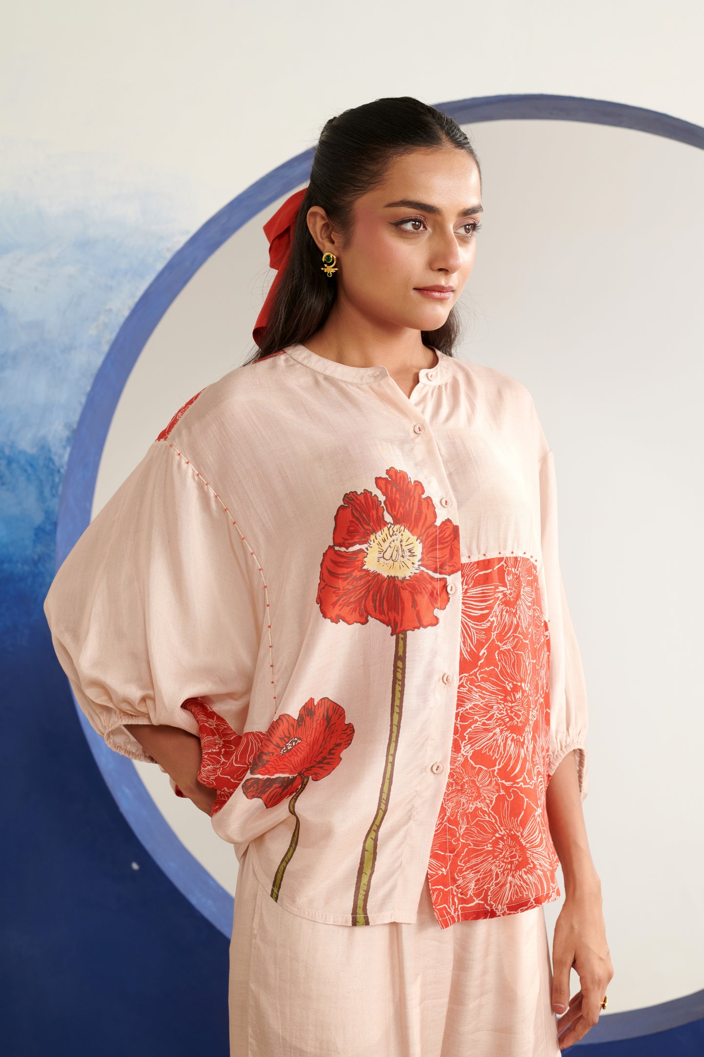 Flare Blush Cape-Style Top