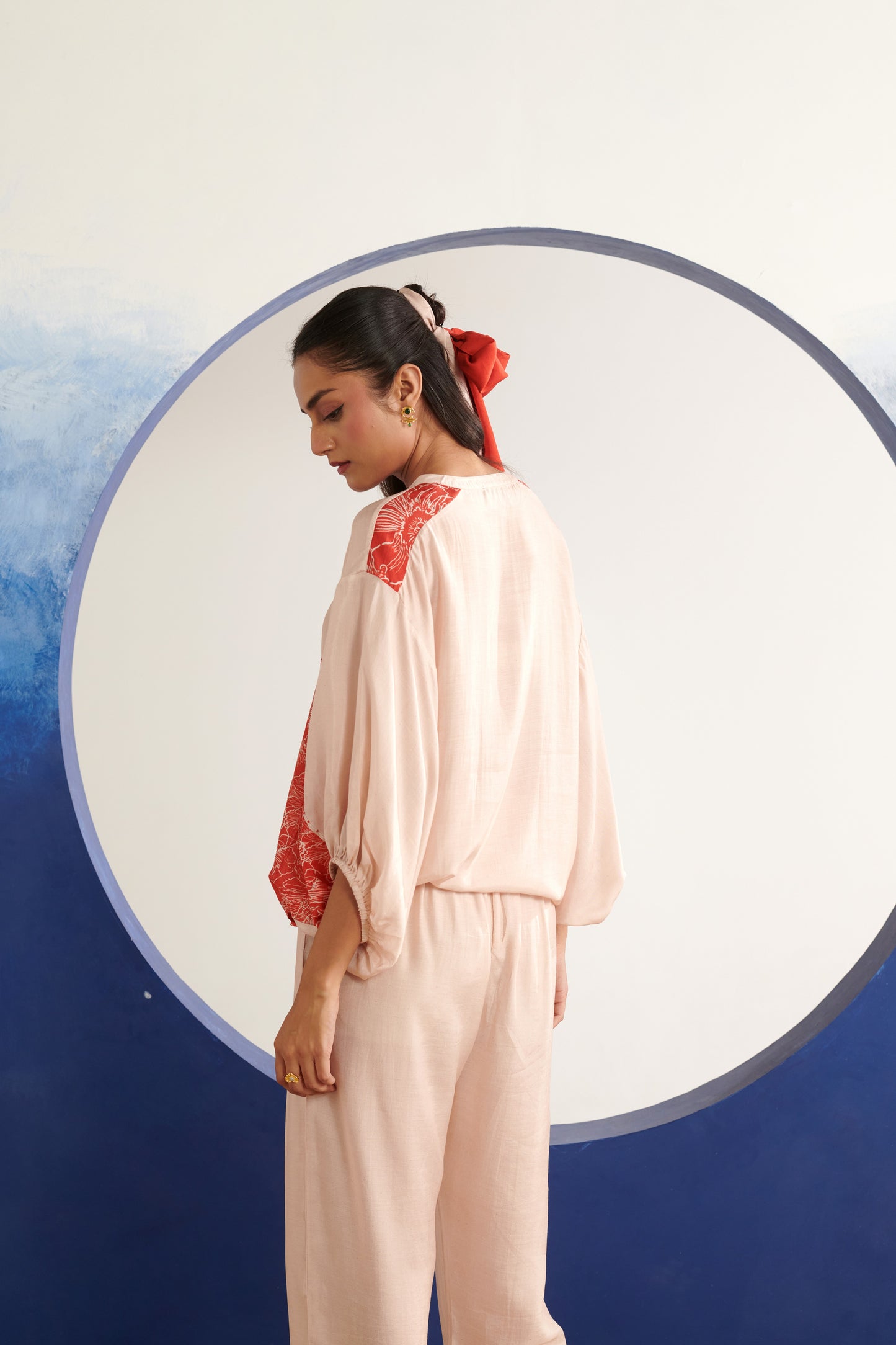 Flare Blush Cape-Style Top