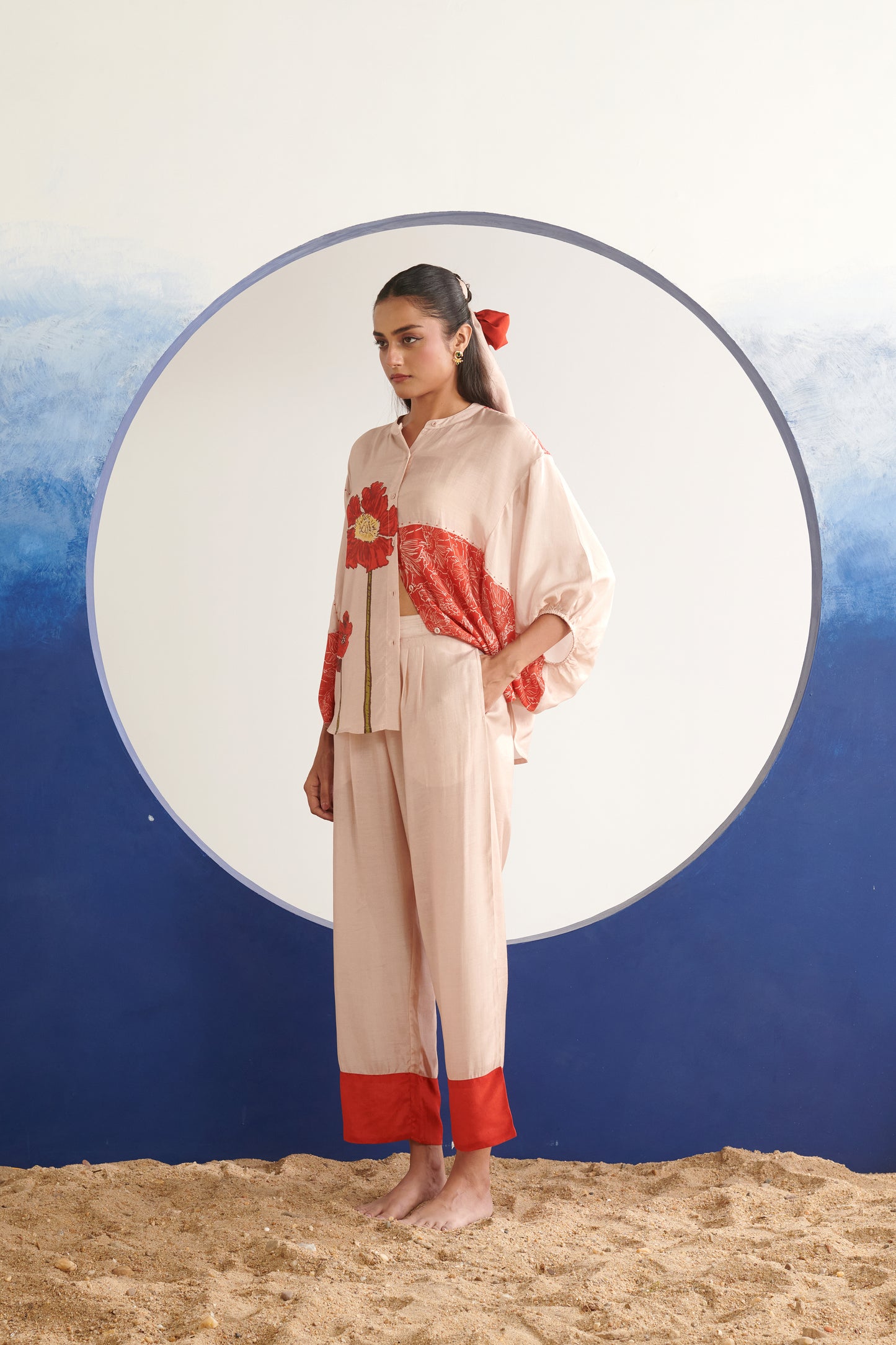 Flare Blush Cape-Style Top