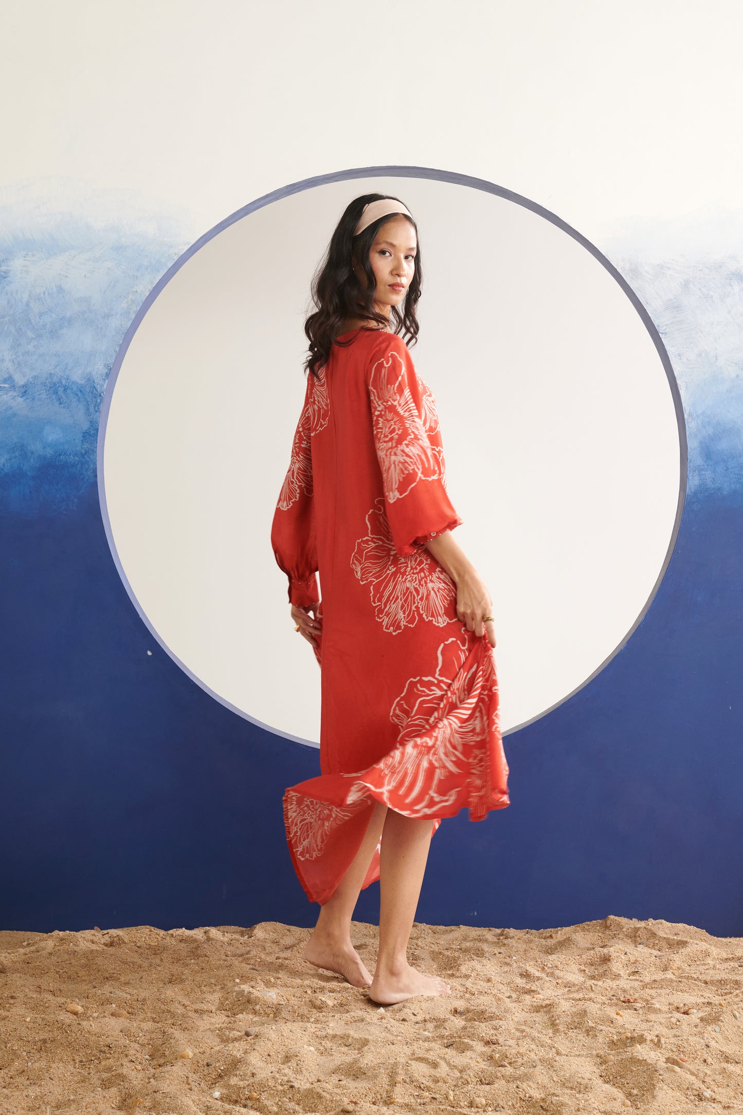 Celeste Coral High-Low Dress