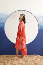 Celeste Coral High-Low Dress