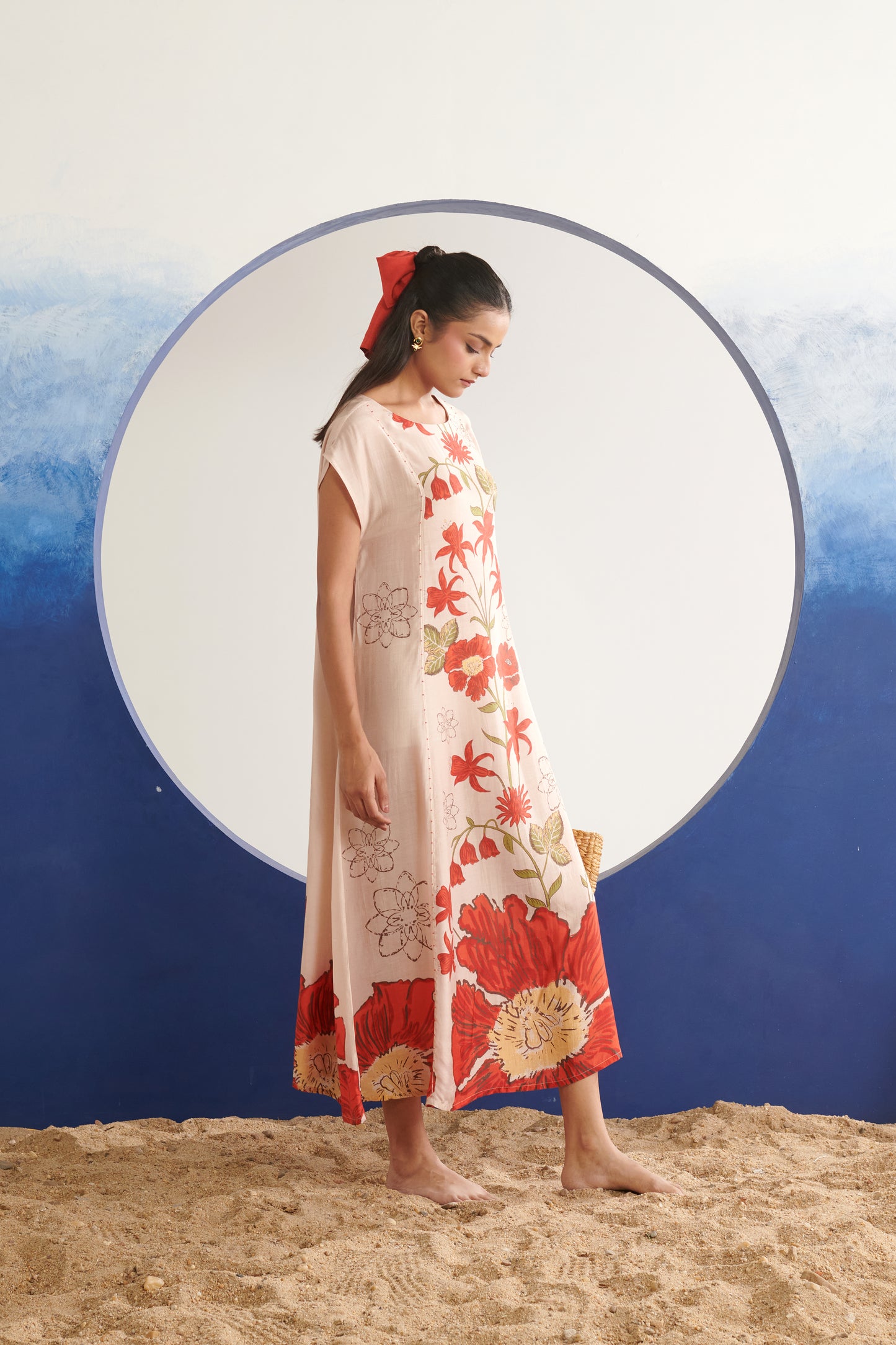 Iris Blush Drop Shoulder Dress