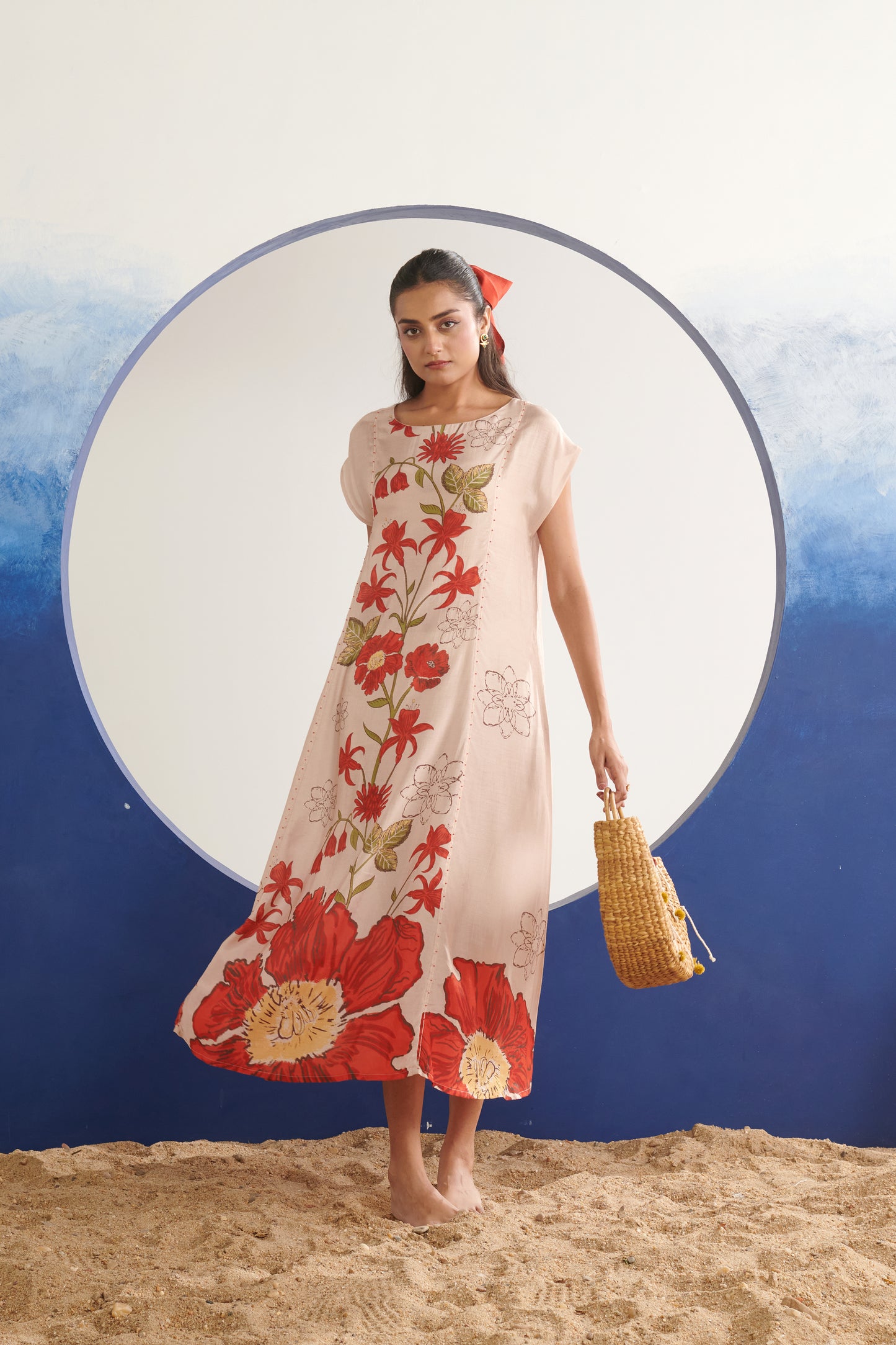 Iris Blush Drop Shoulder Dress