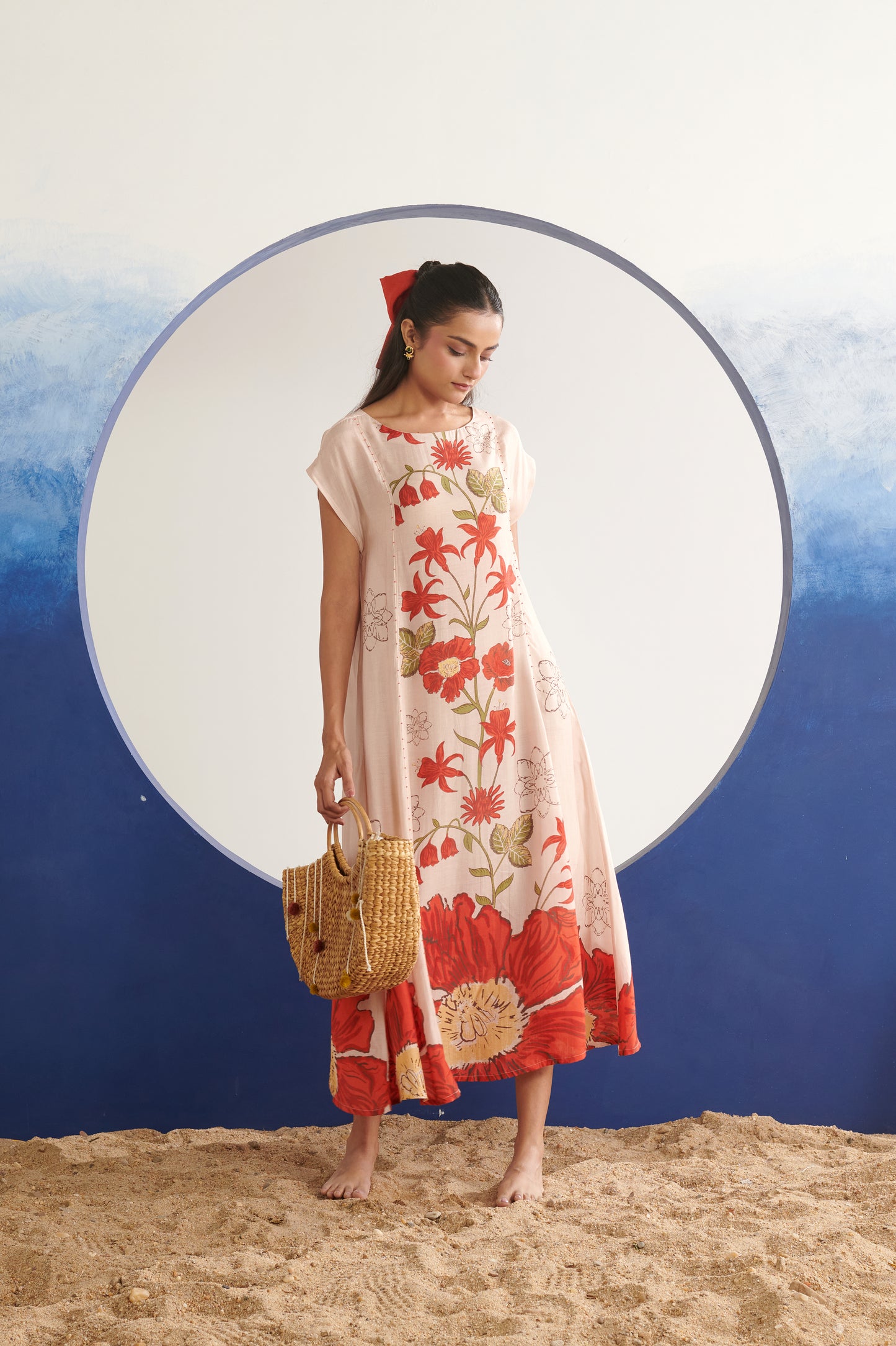 Iris Blush Drop Shoulder Dress