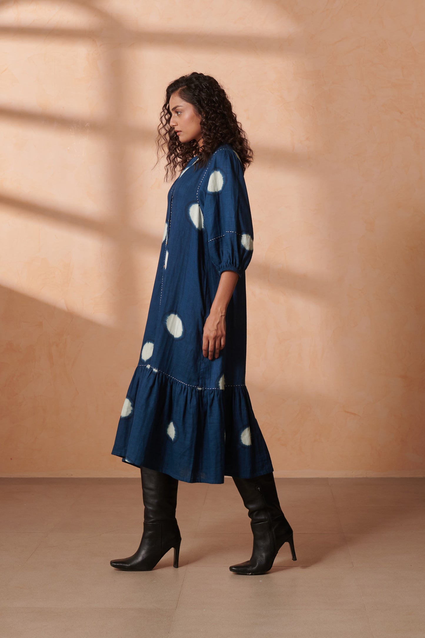 Rhys Indigo Dot Dress