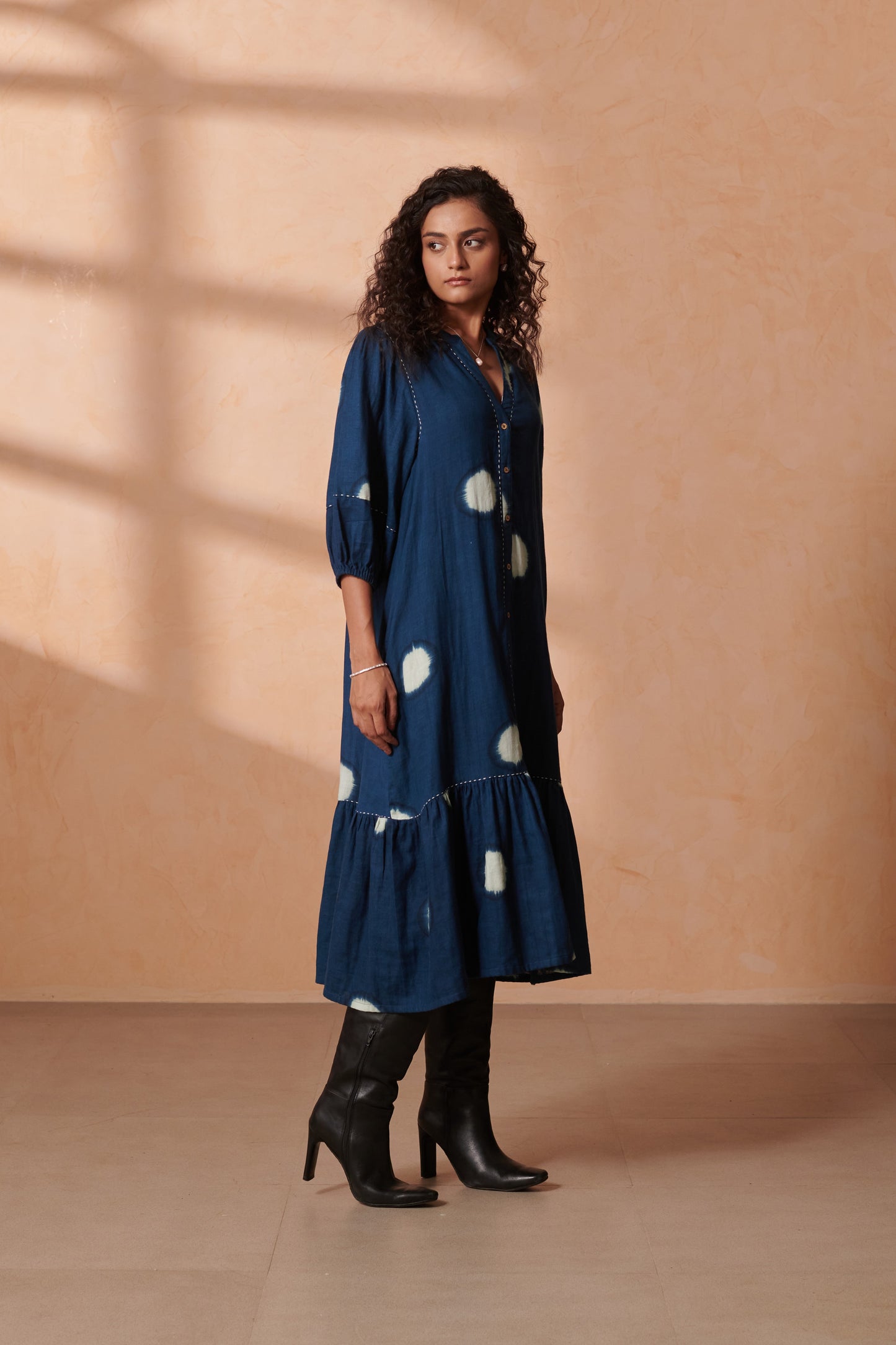Rhys Indigo Dot Dress