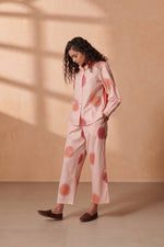 Vivia Blush & Terracotta Lurex Shirt