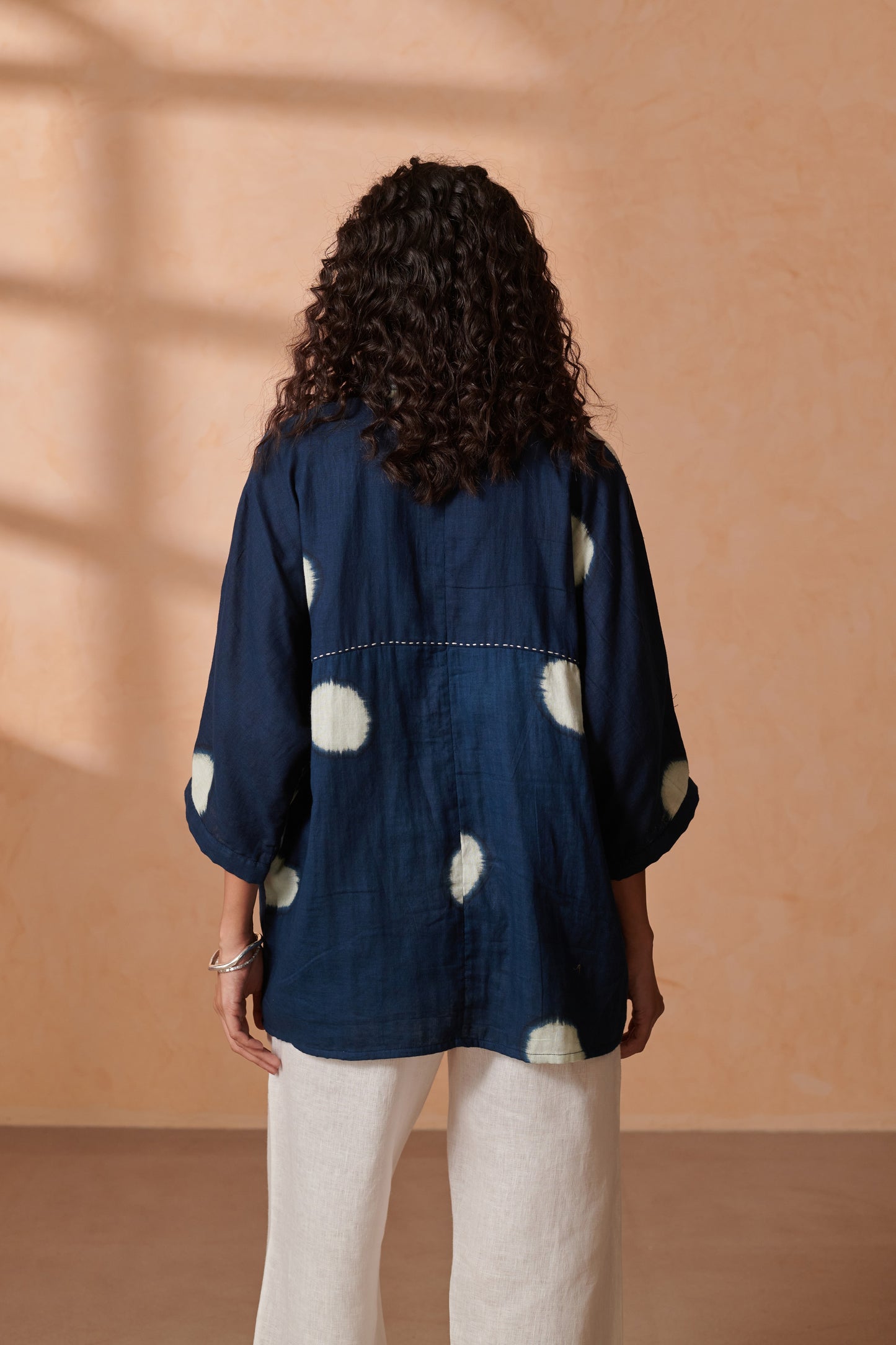 May Indigo Dot Boxy Shirt