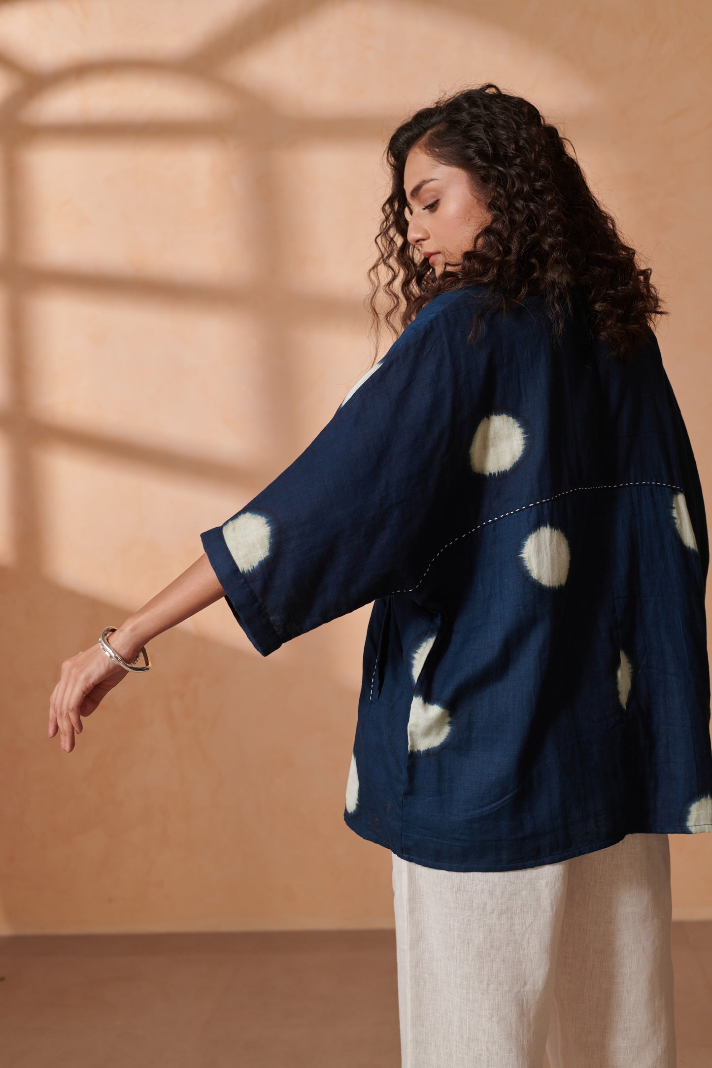 May Indigo Dot Boxy Shirt