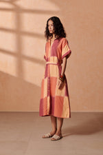 Stella Caramel Check Shirt-Dress