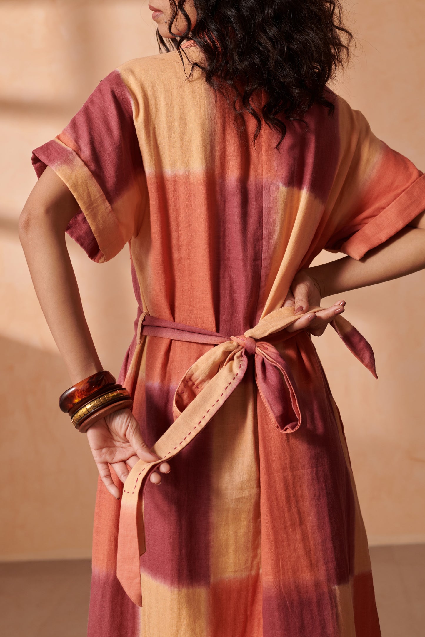 Stella Caramel Check Shirt-Dress