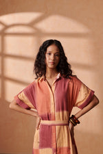 Stella Caramel Check Shirt-Dress