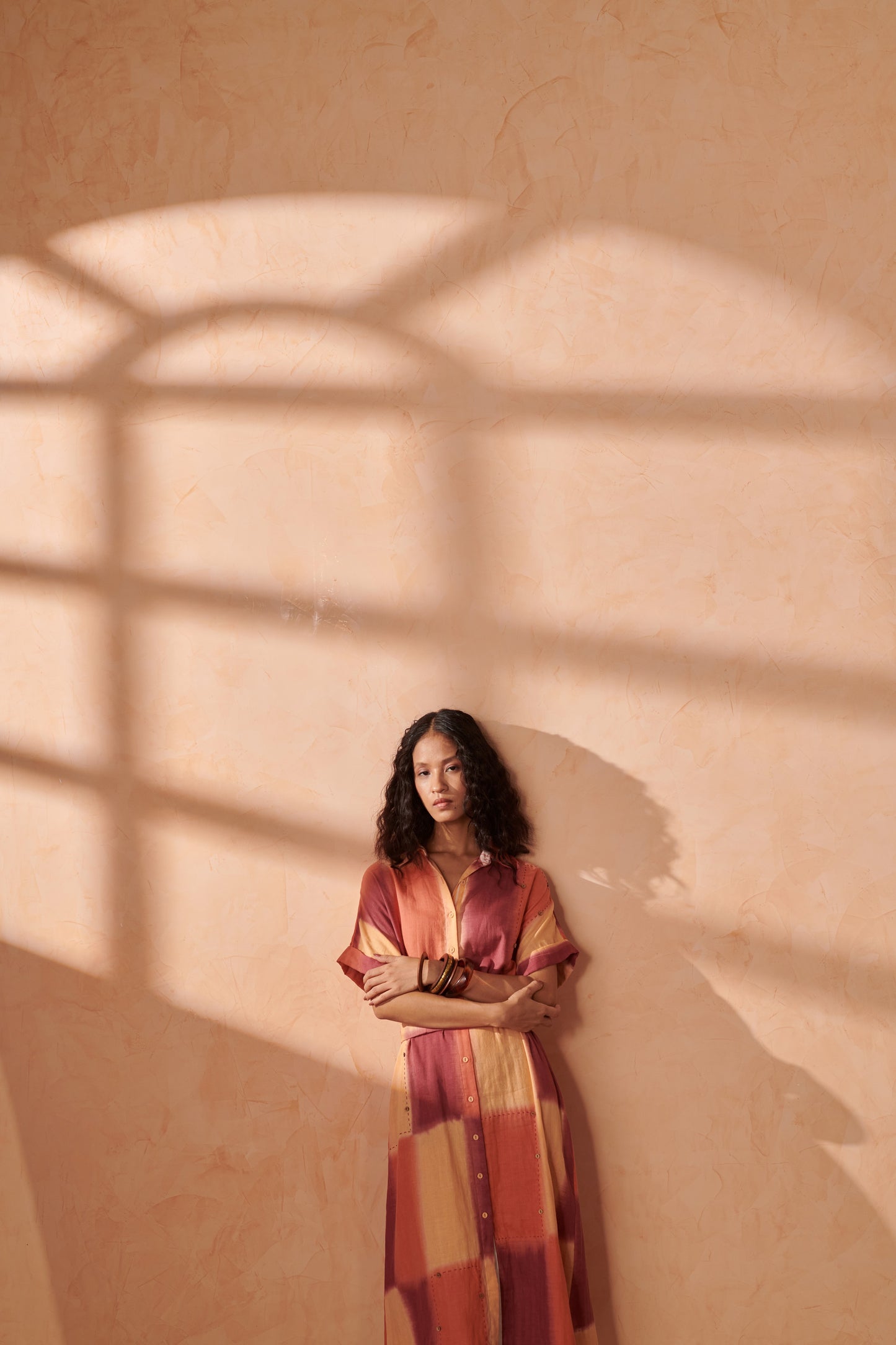 Stella Caramel Check Shirt-Dress