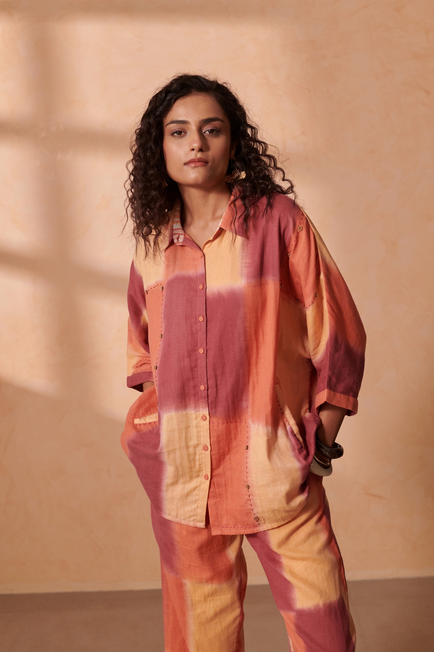 May Caramel Drop Shoulder Shirt