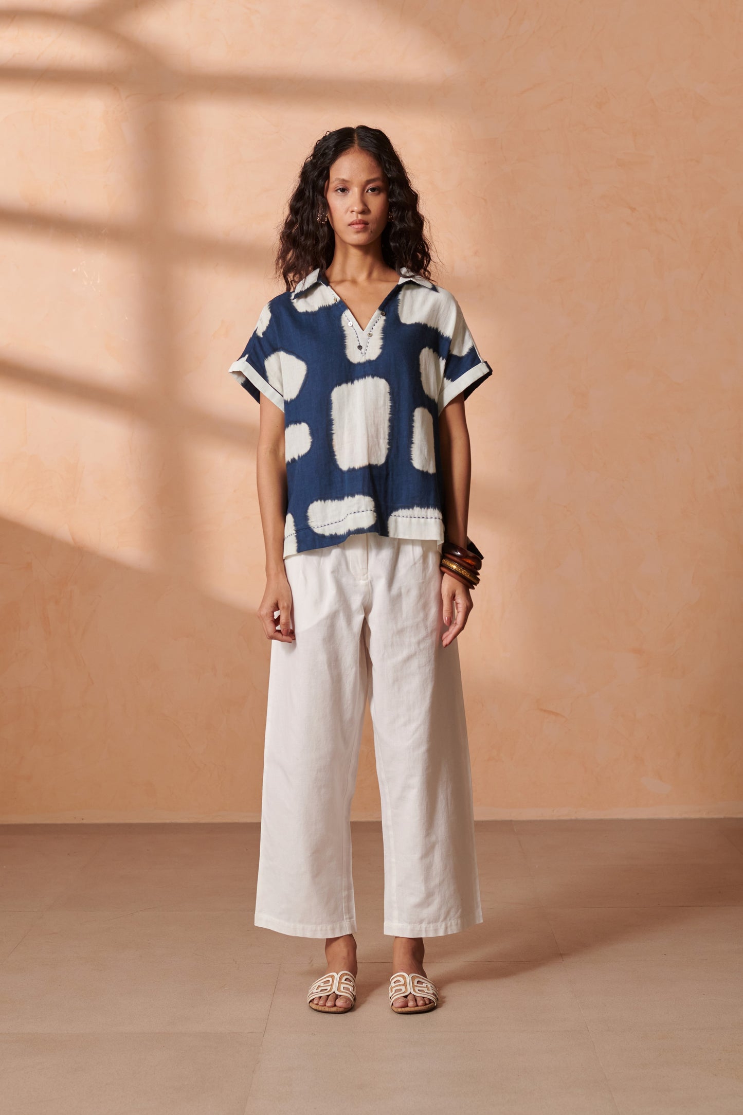 Ziva Indigo Drop Shoulder Top