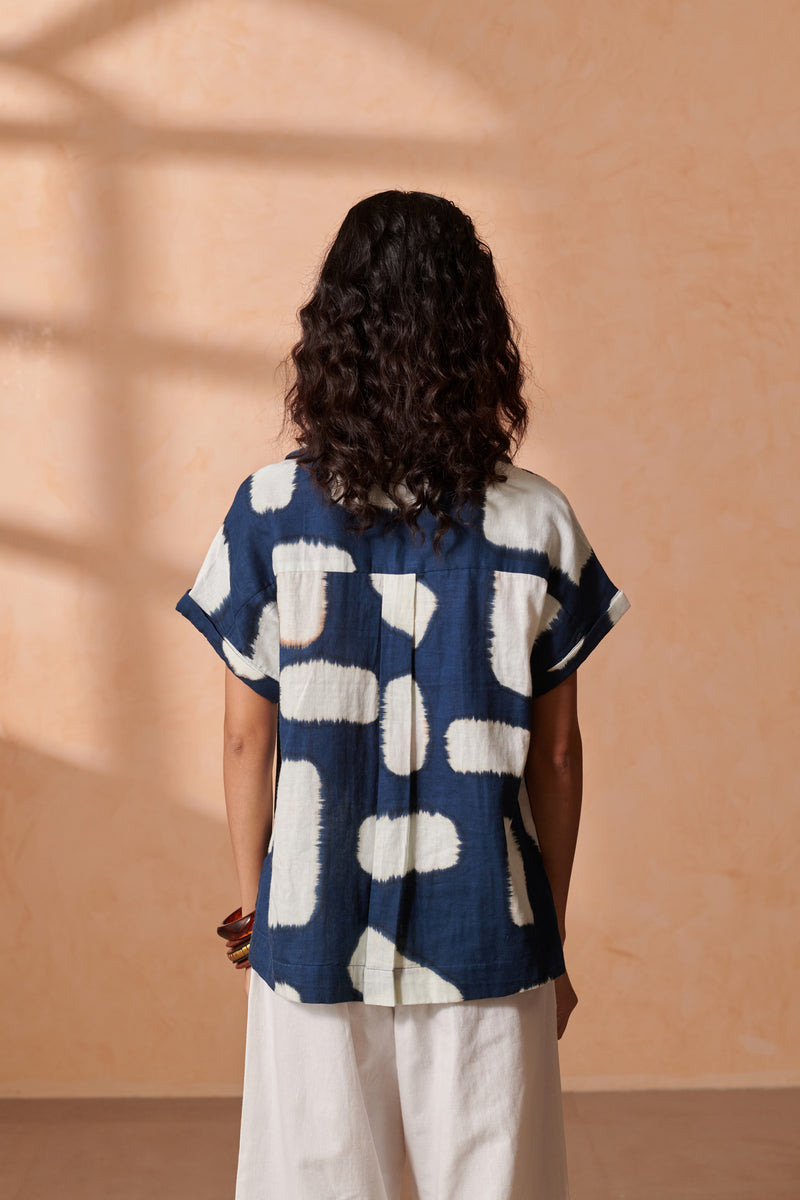Ziva Indigo Drop Shoulder Top
