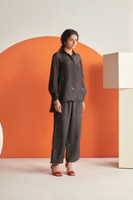 Black Cosmos Straight Pants