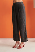 Black Cosmos Straight Pants