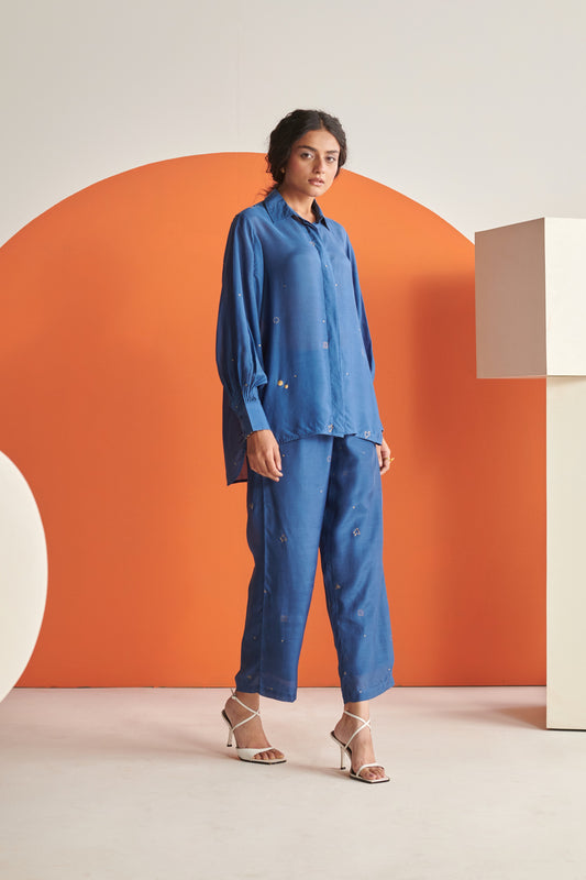 Nyla Blue Cosmos Co-ord Set