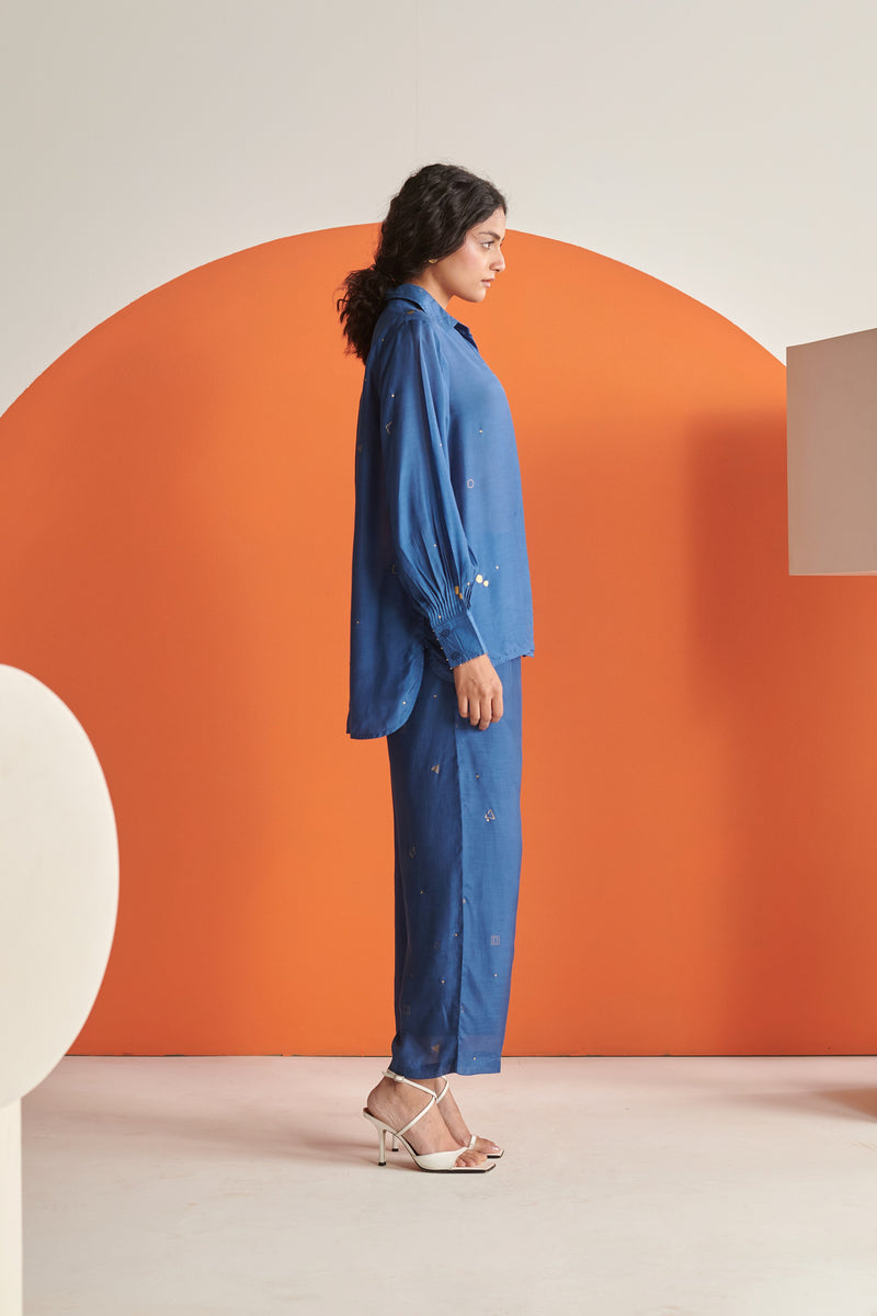 Nyla Blue Cosmos Co-ord Set