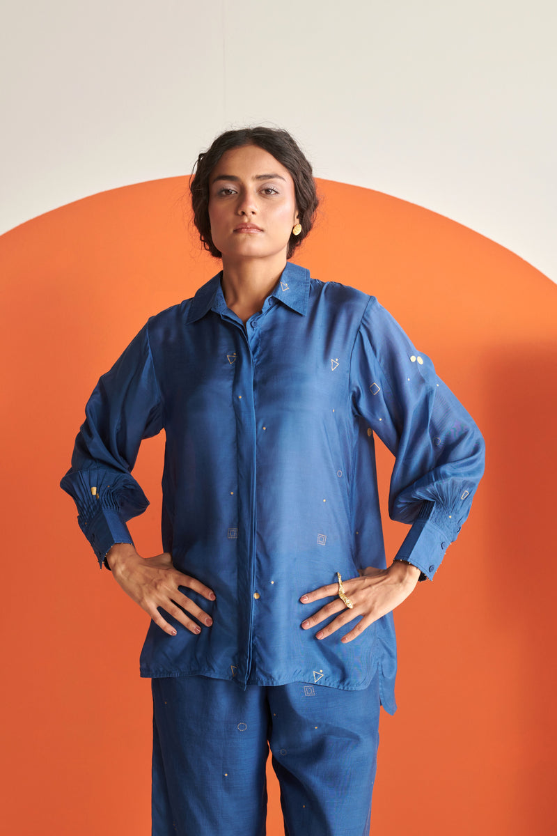 Nyla Blue Cosmos Co-ord Set