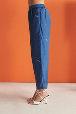 Blue Cosmos Straight Pants