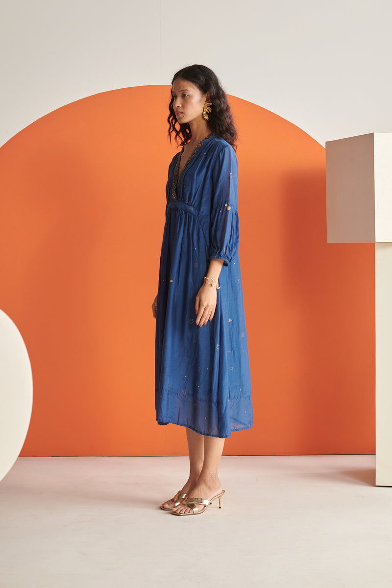 Aura Blue Cosmos Dress