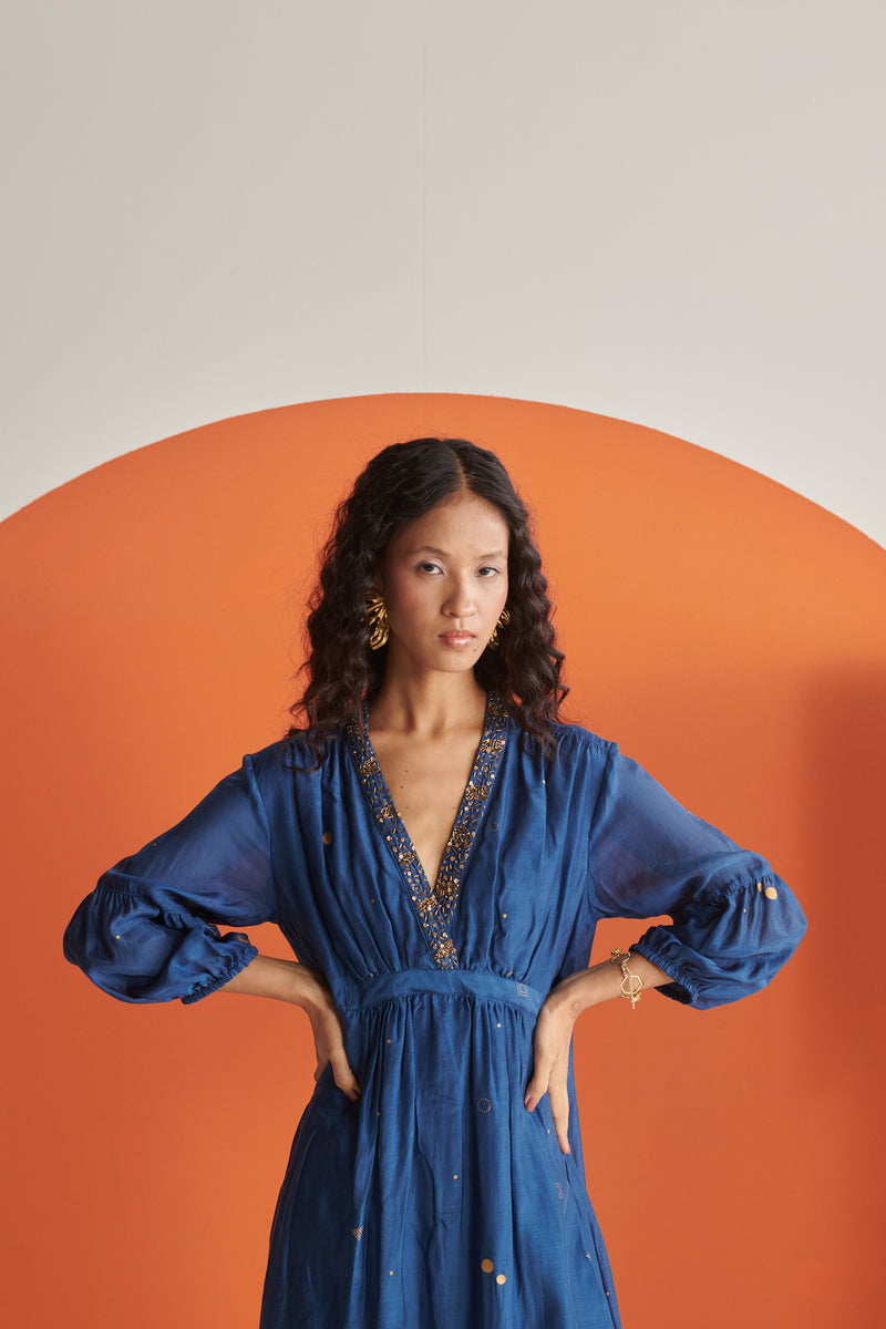 Aura Blue Cosmos Dress