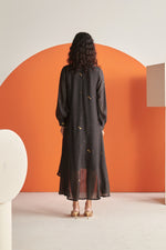 Celeste Black Cosmos High Low Dress