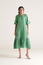 RHYS Green Balloon Sleeve Dress