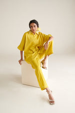 Mira Yellow Green Boxy Long Shirt