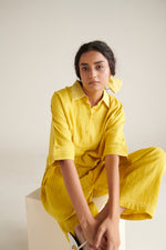 Mira Yellow Green Boxy Long Shirt