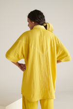 Mira Yellow Green Boxy Long Shirt
