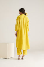 Celina Yellow Green Relaxed Fit Kurta