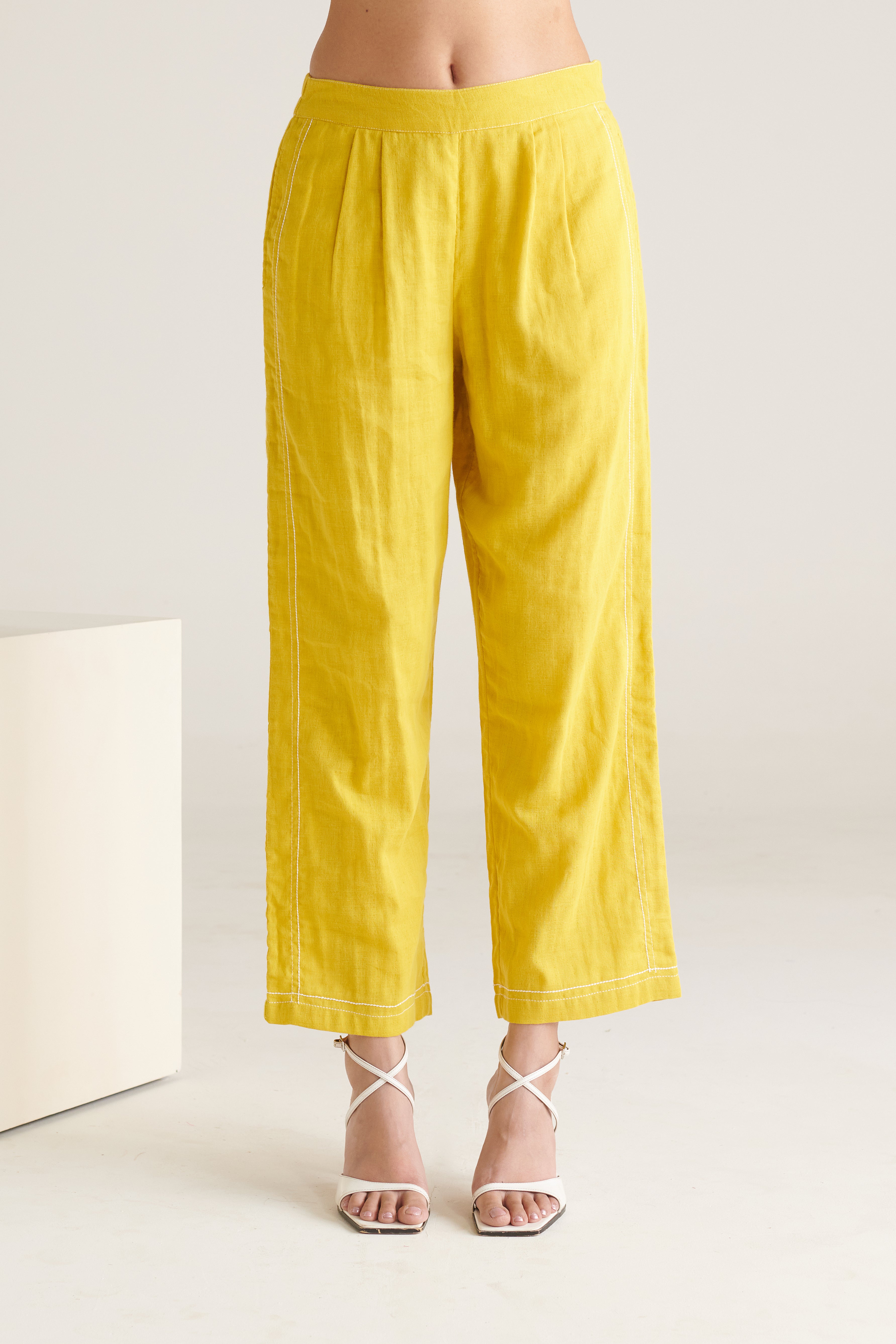 Glide Yellow Green Straight Pants