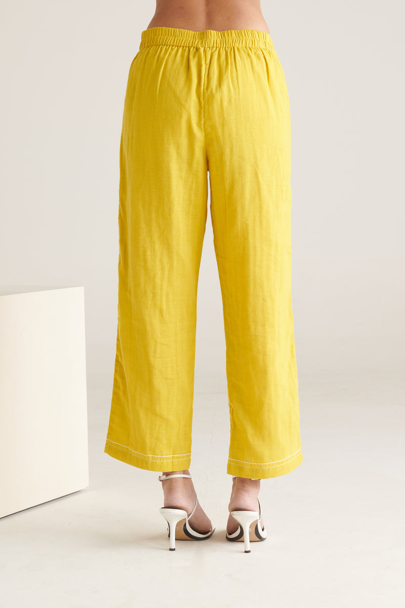 Glide Yellow Green Straight Pants