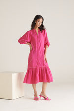RHYS Bright Pink Balloon Sleeve Dress